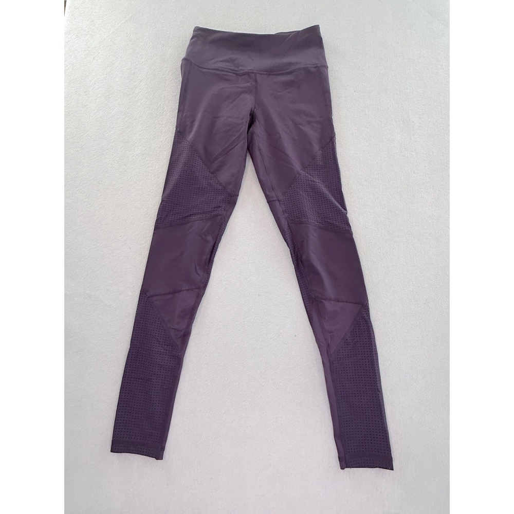Victoria Sport Knockout Leggings Purple Mesh High Rise XS [Excellent]